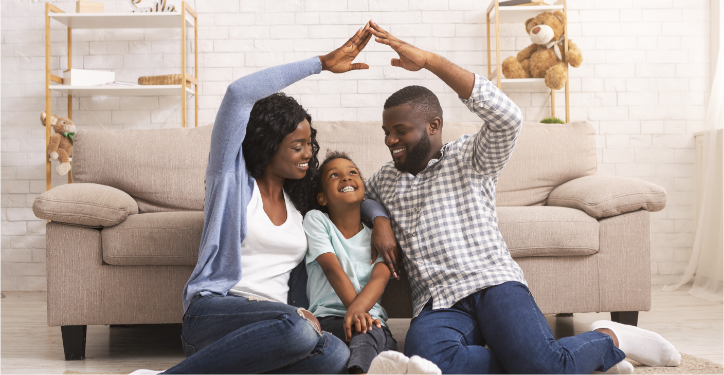Foster parent and child spending time together